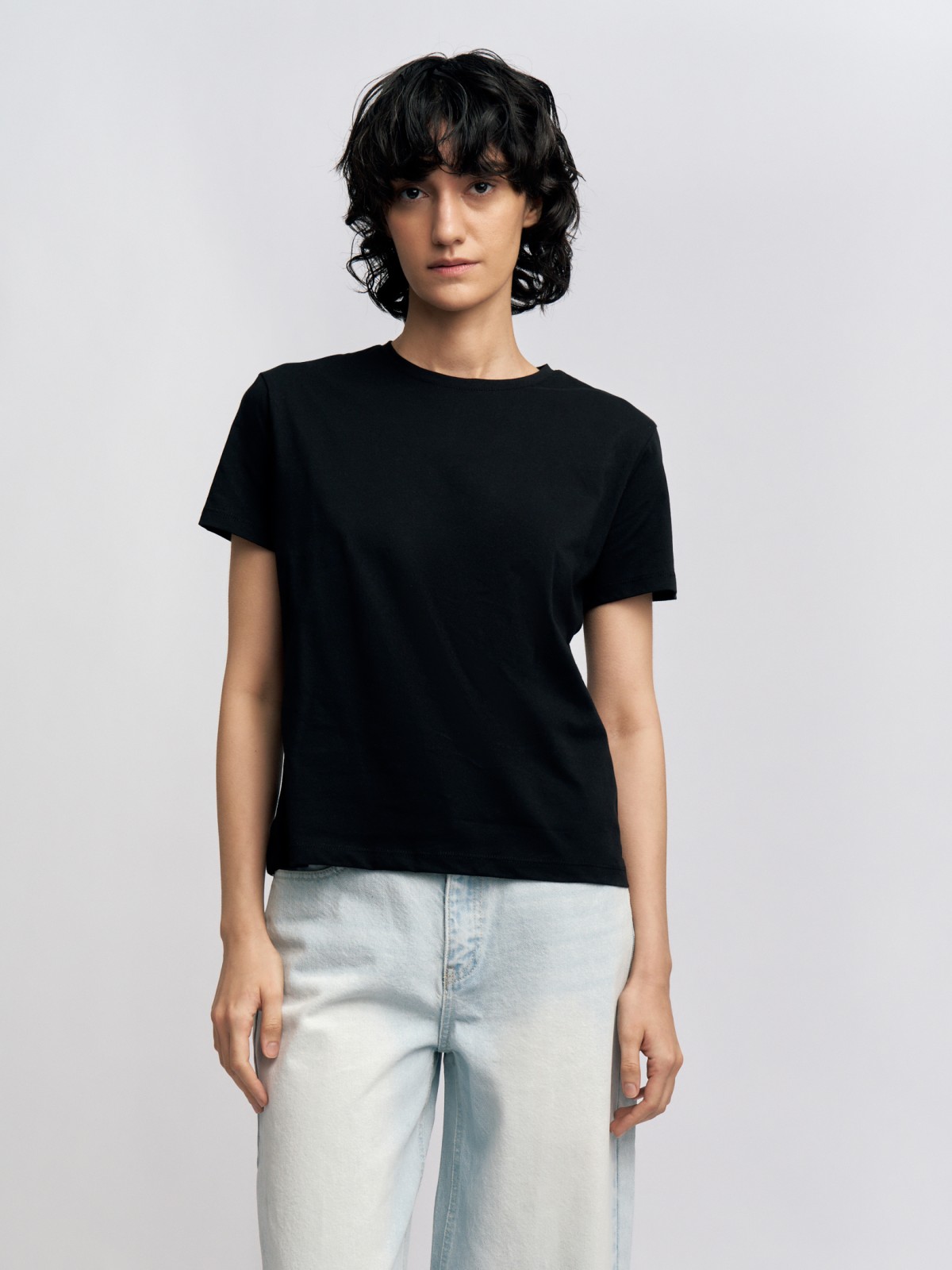 Футболка из хлопка однотонная