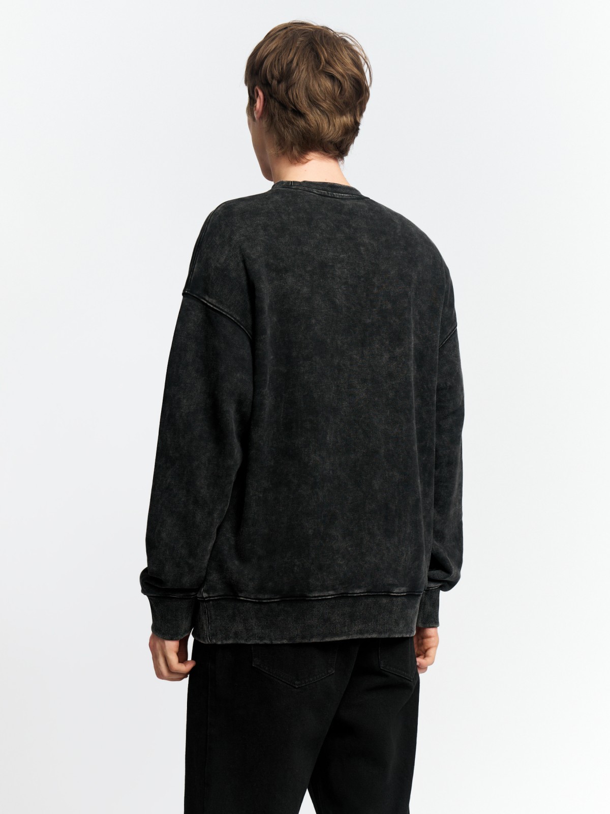 Трикотажный свитшот однотонный