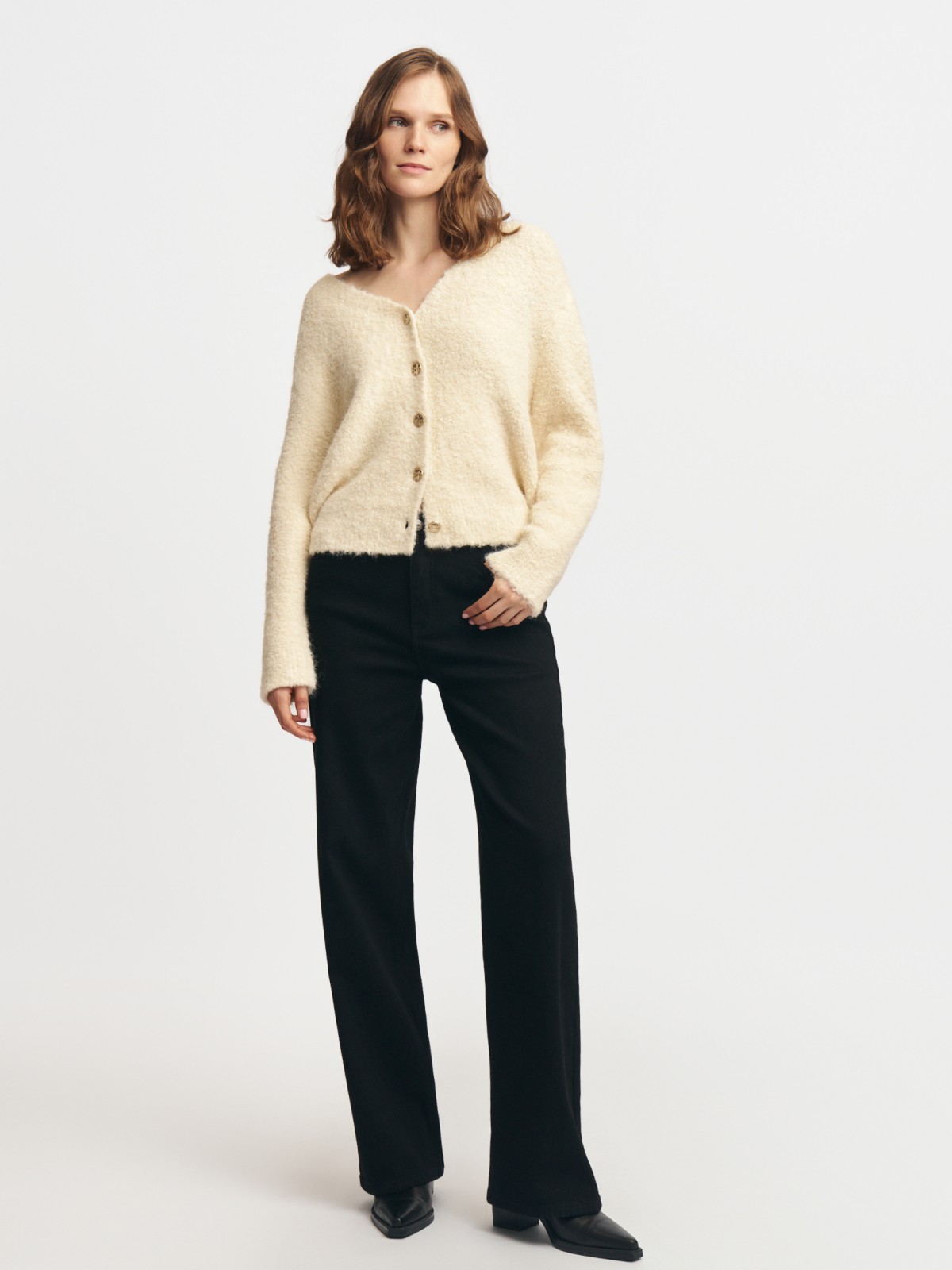 Вязаный кардиган на пуговицах