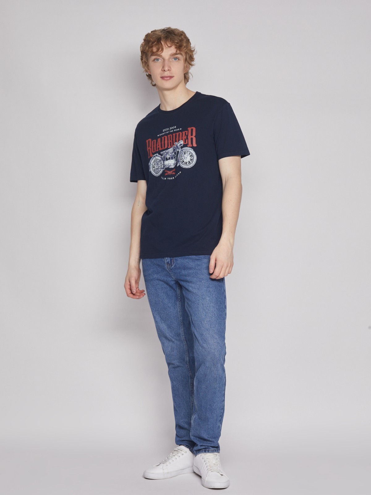 Футболка из хлопка с принтом