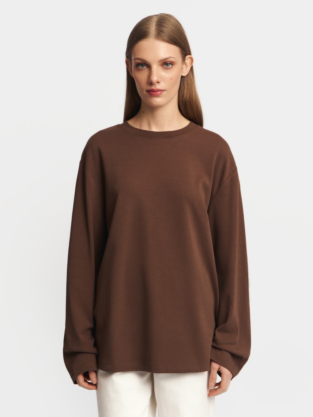 Трикотажный лонгслив из хлопка