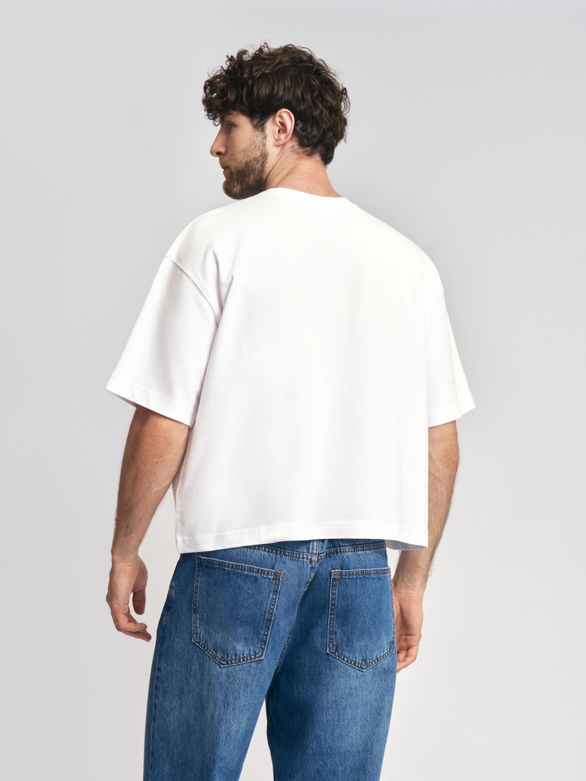 Футболка из хлопка с принтом-надписью