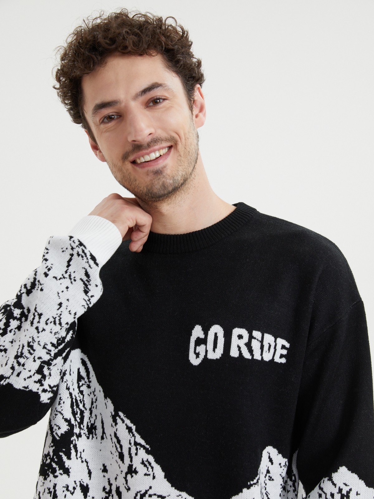 Вязаный джемпер из акрила с узором