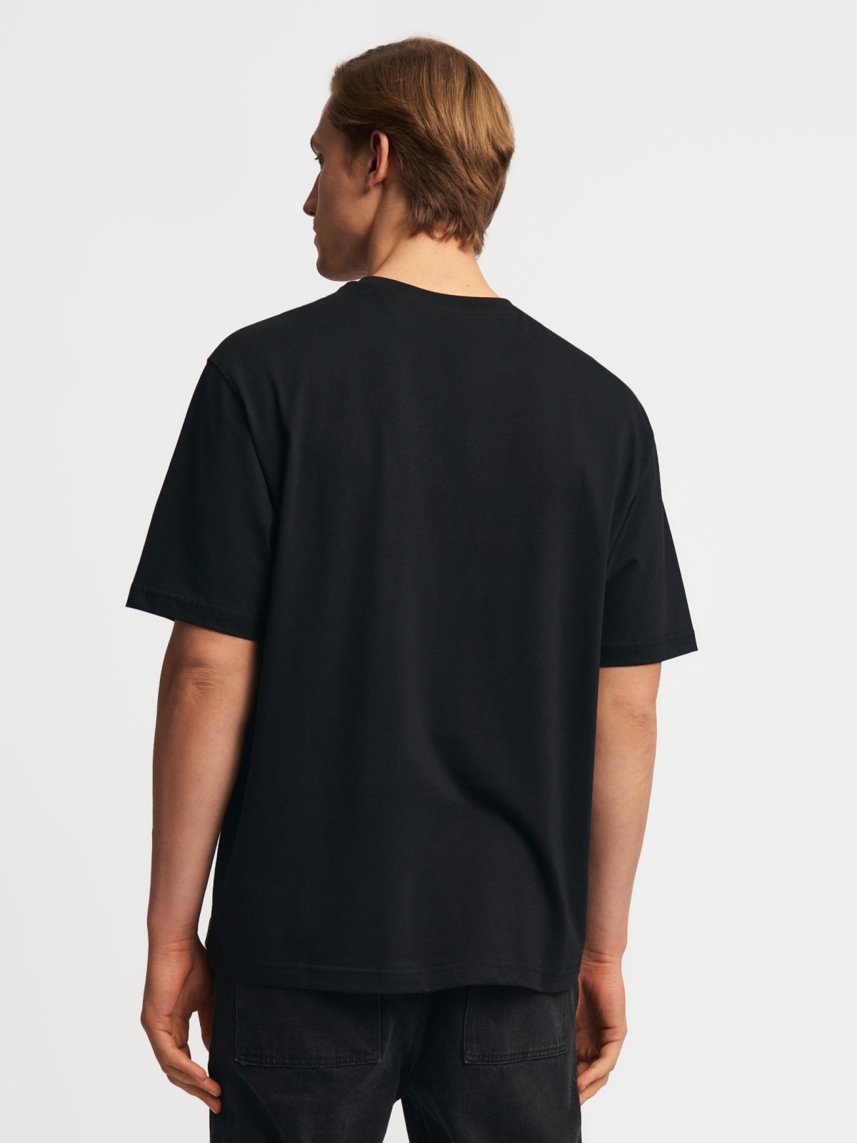 Футболка оверсайз из хлопка с принтом