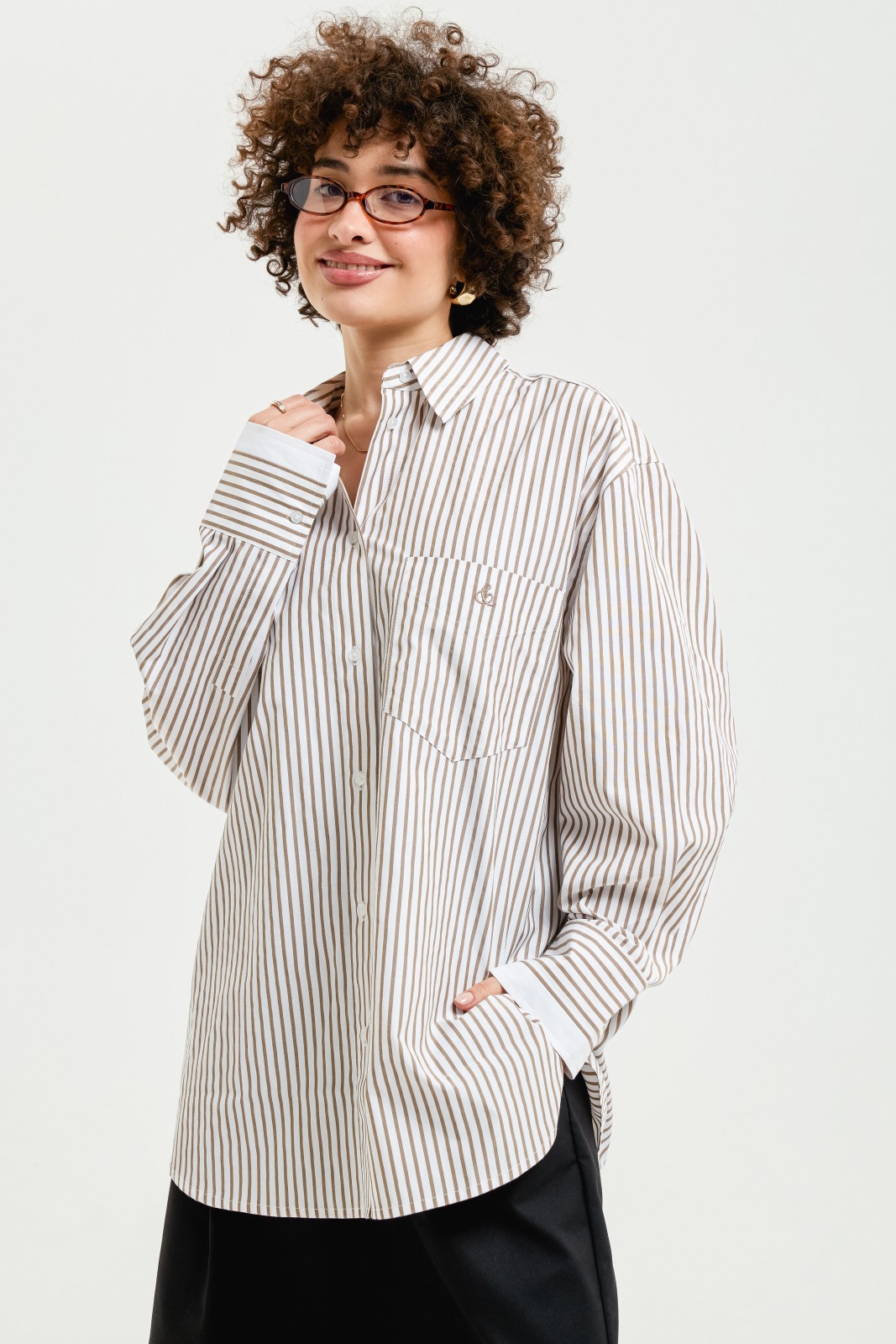 Рубашка с узором в полоску