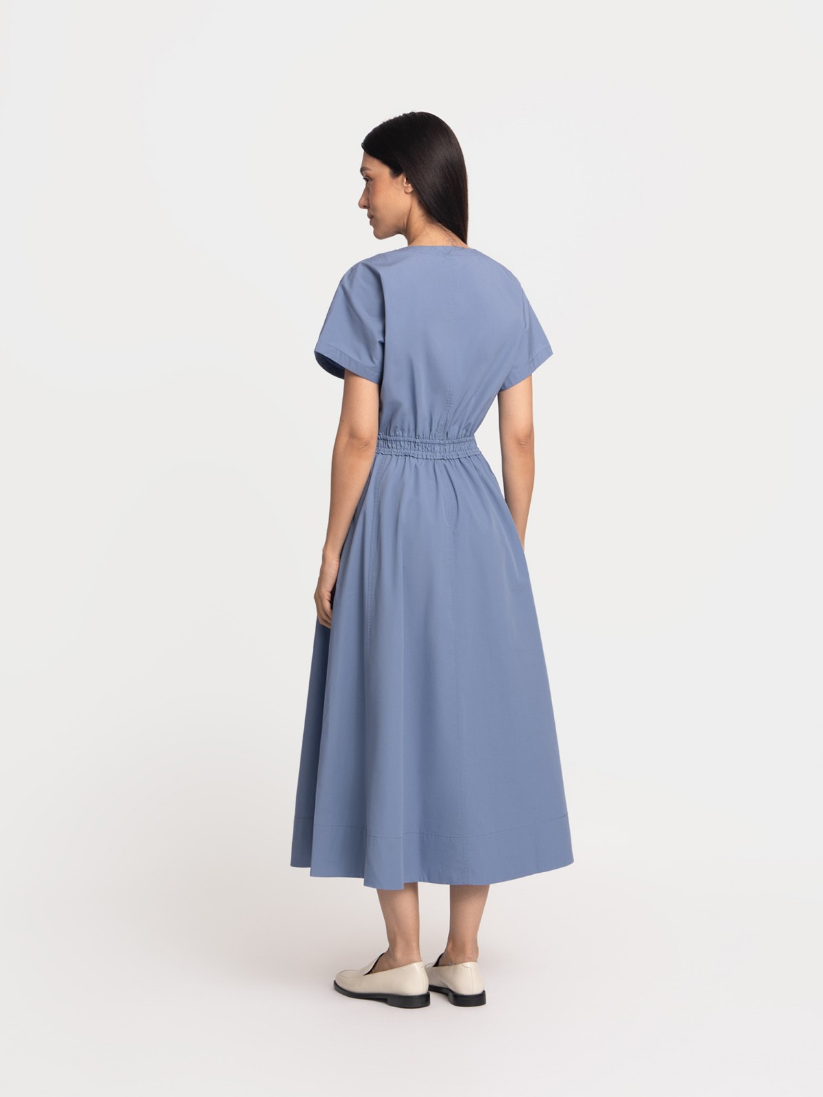 Платье миди на резинке