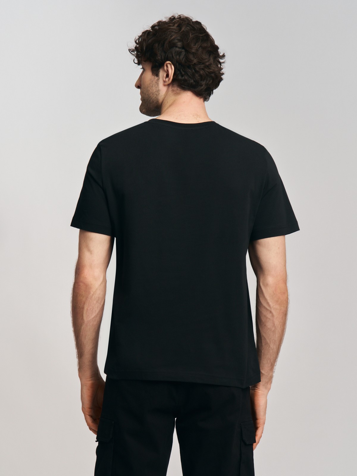 Футболка из хлопка с принтом-надписью