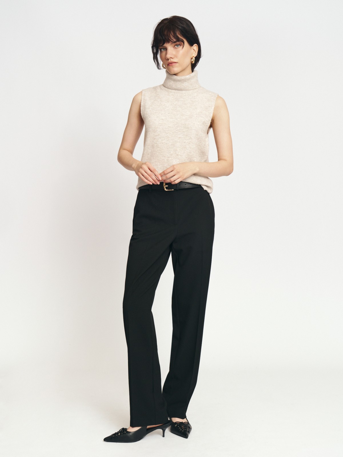 Брюки прямого силуэта со стрелками