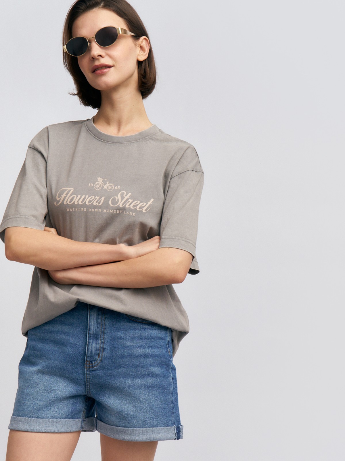 Футболка из хлопка с надписью