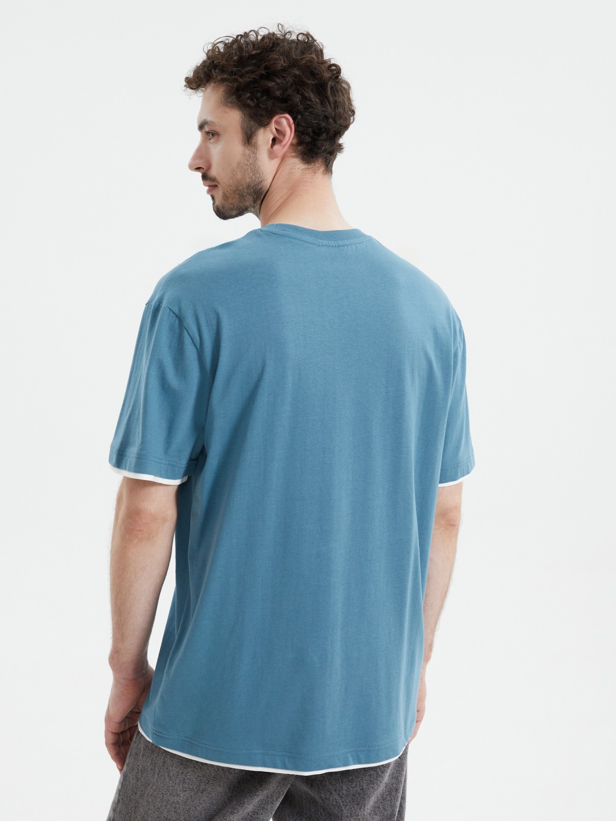 Футболка из хлопка с отделкой