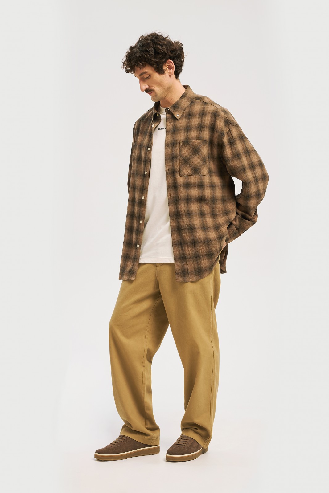 Брюки прямого силуэта из хлопка