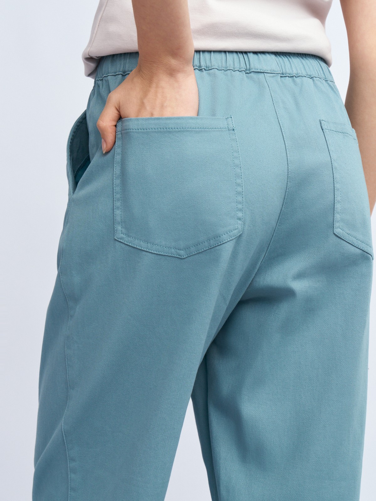 Брюки-джоггеры из хлопка на резинке