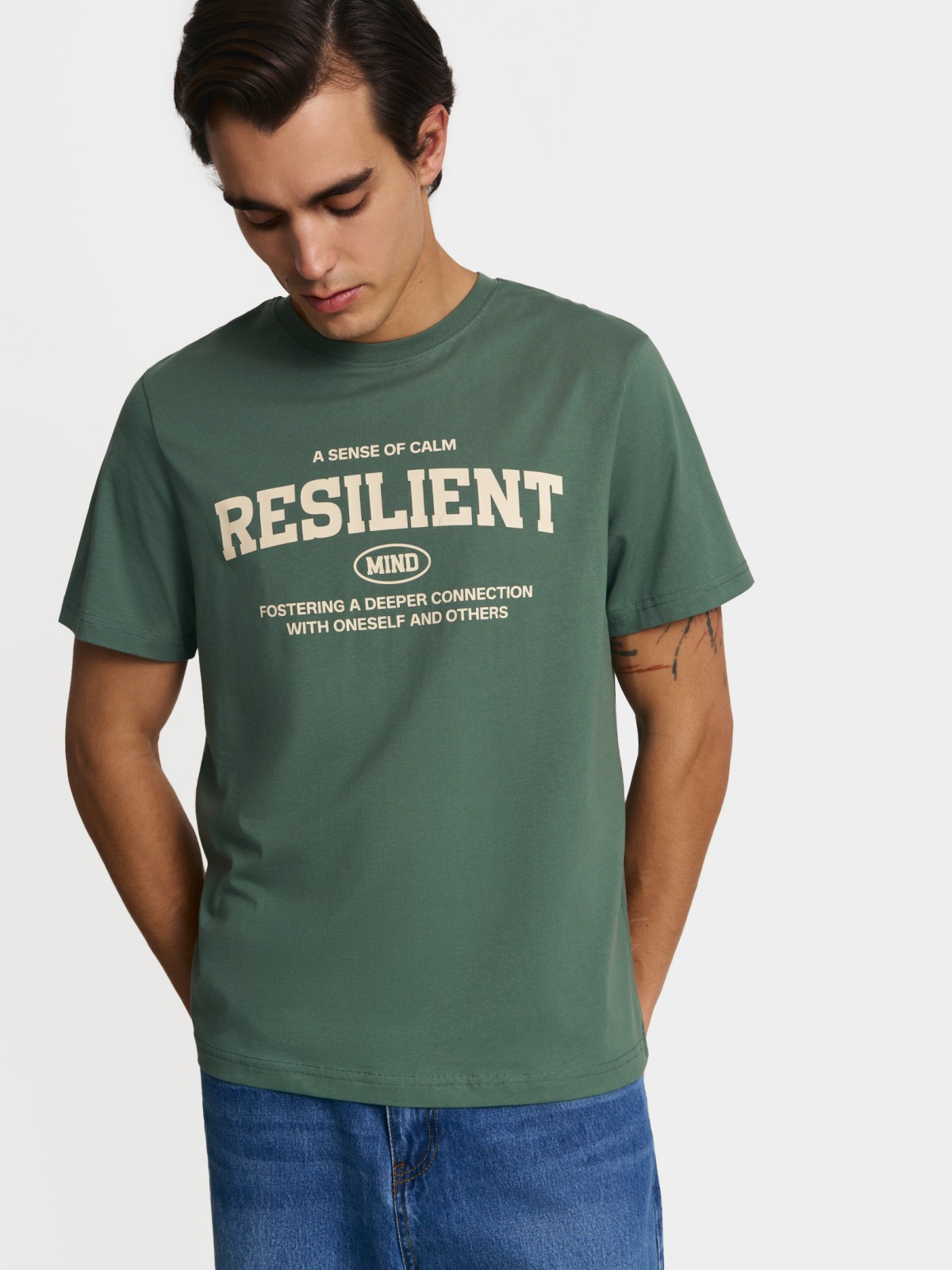 Футболка из хлопка с надписью 