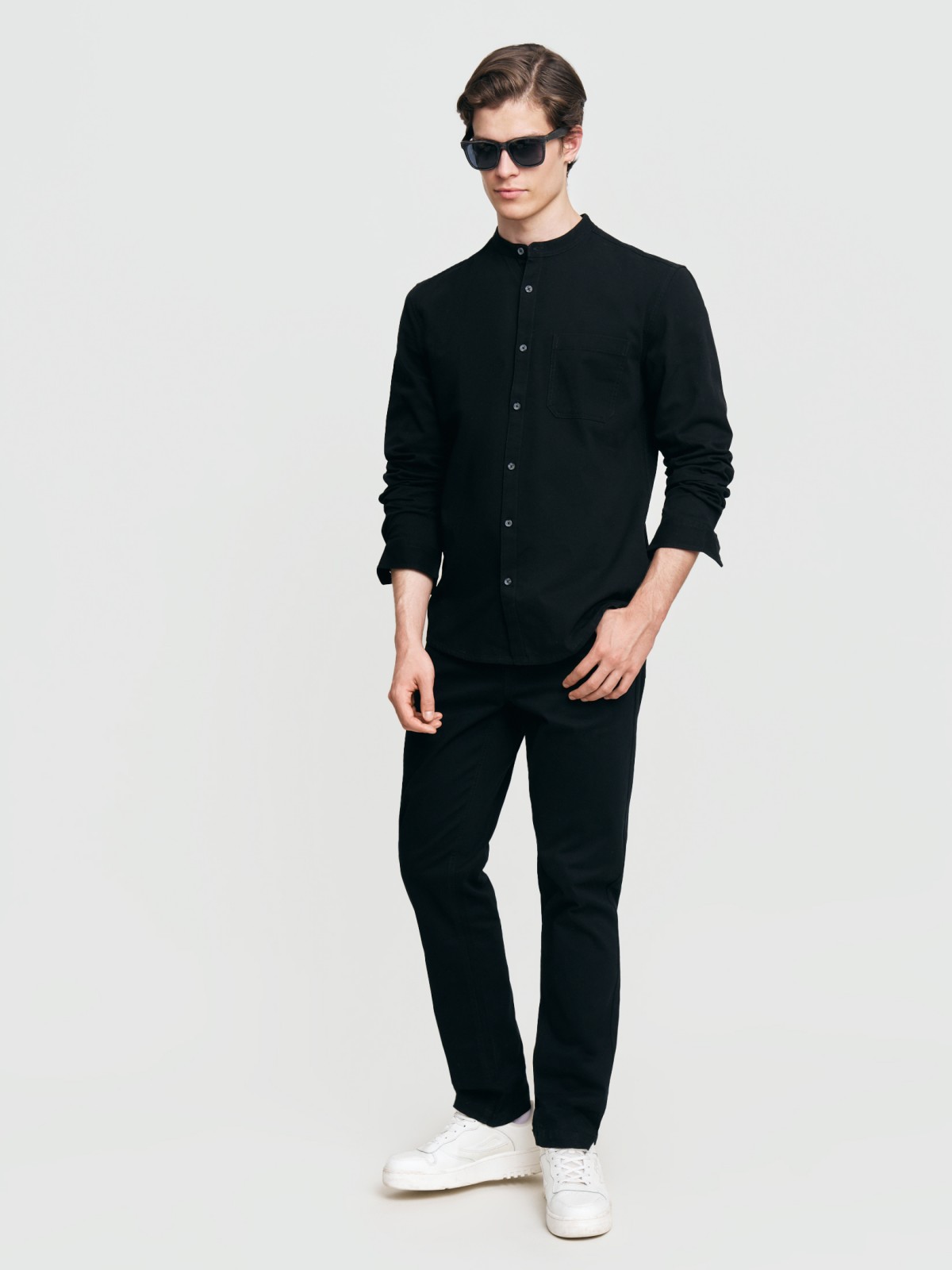 Брюки силуэта Slim из хлопка