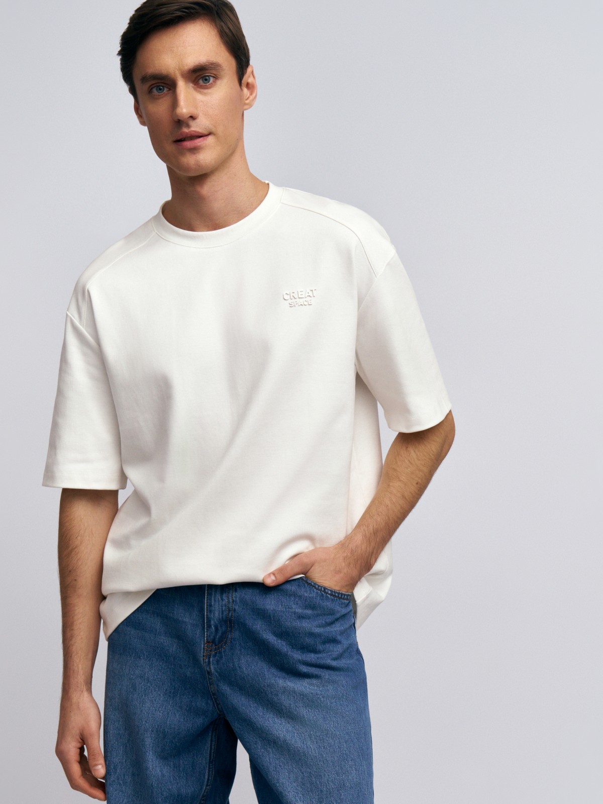 Футболка из плотного трикотажа с надписью