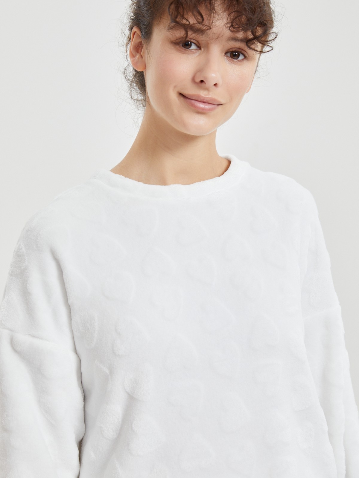 Джемпер-свитшот из экомеха