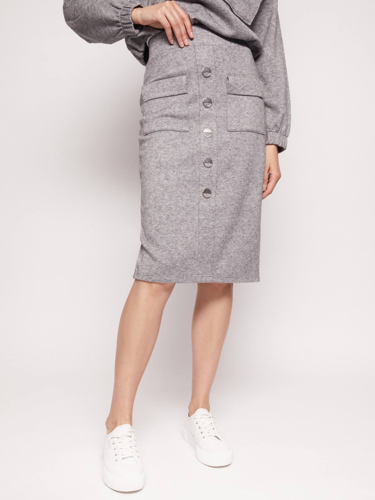 Трикотажная юбка-карандаш