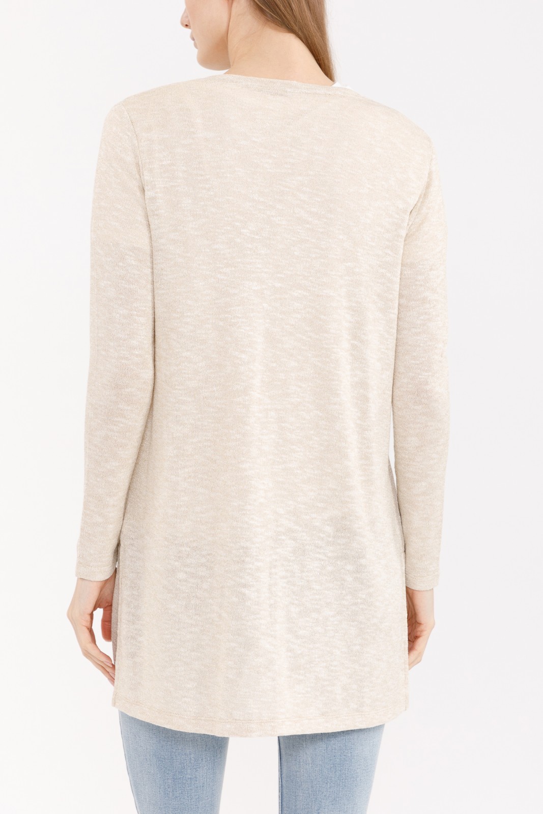 Кардиган из кроеного трикотажа