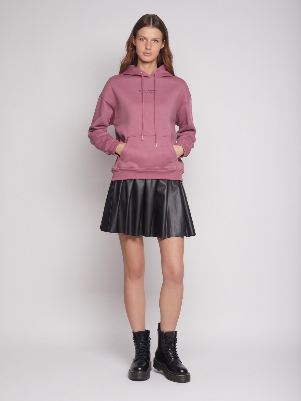 Утеплённый худи с капюшоном