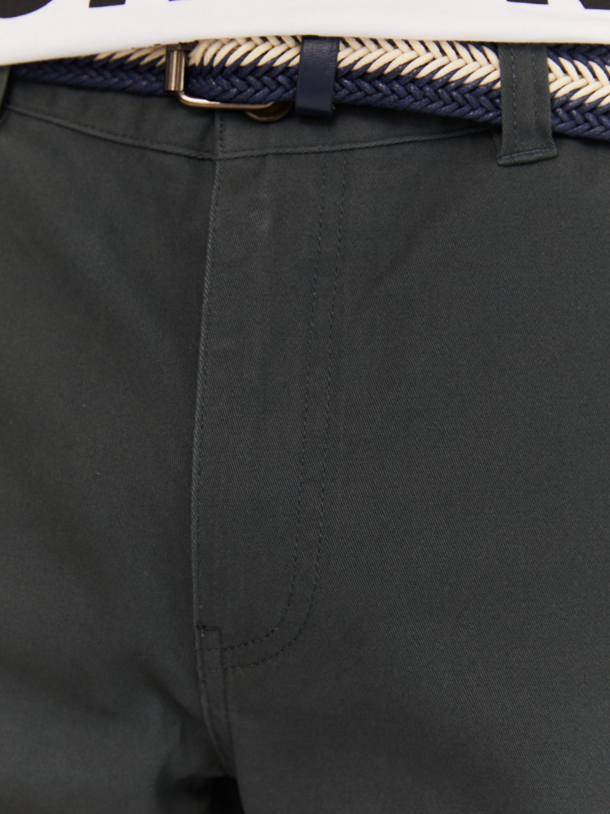 Удлинённые шорты из хлопка с ремнём