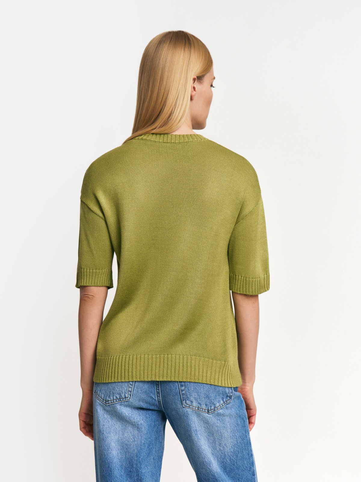 Вязаный джемпер с коротким рукавом