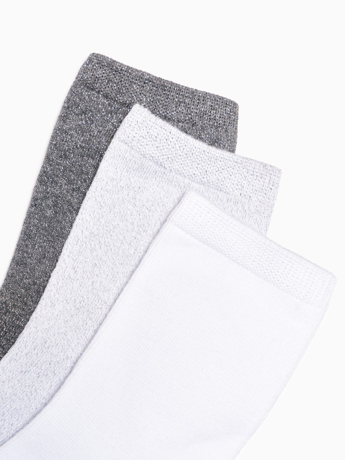 Набор высоких носков с люрексом (3 пары в комплекте)