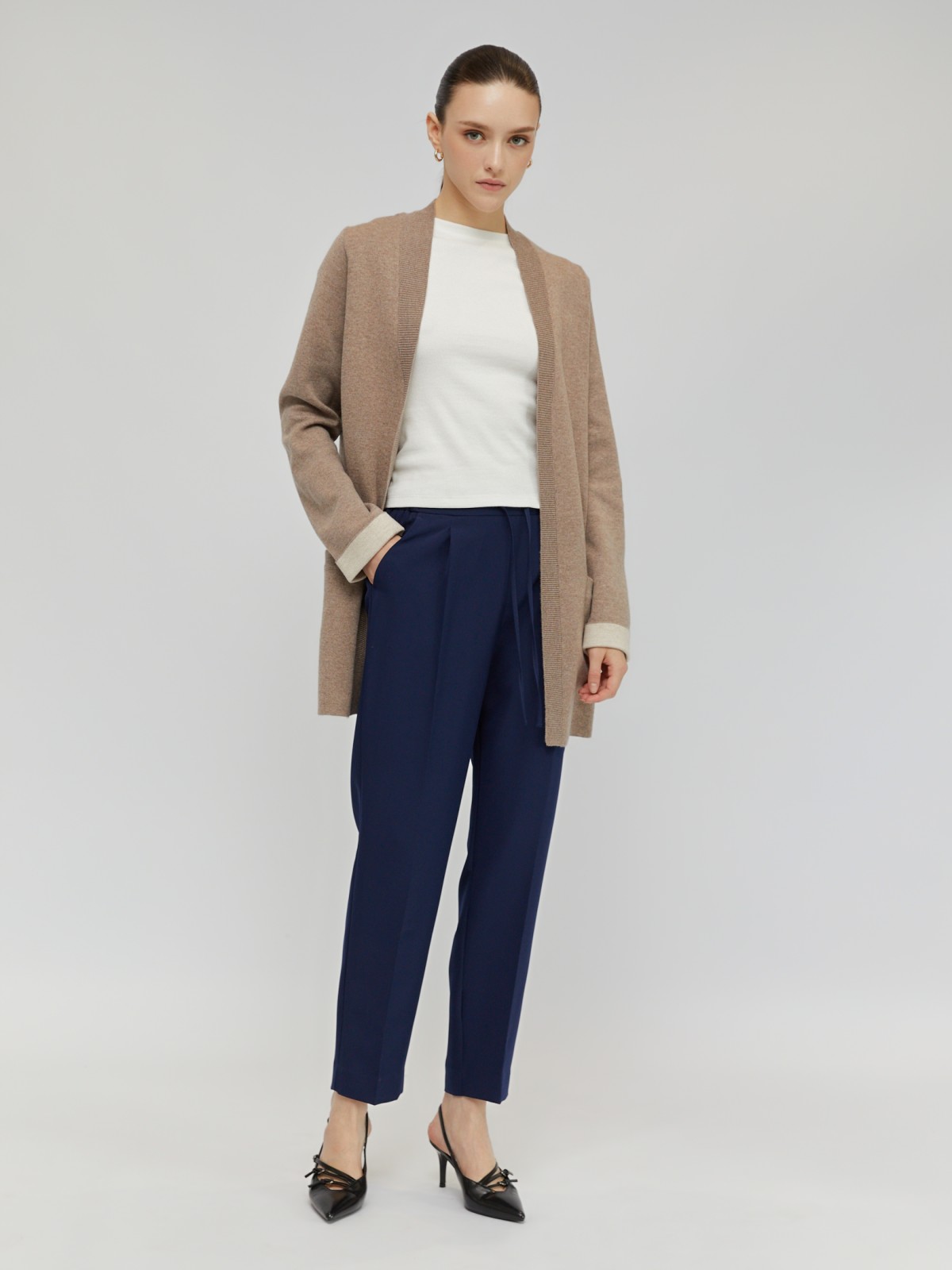 Брюки-джоггеры с поясом на резинке