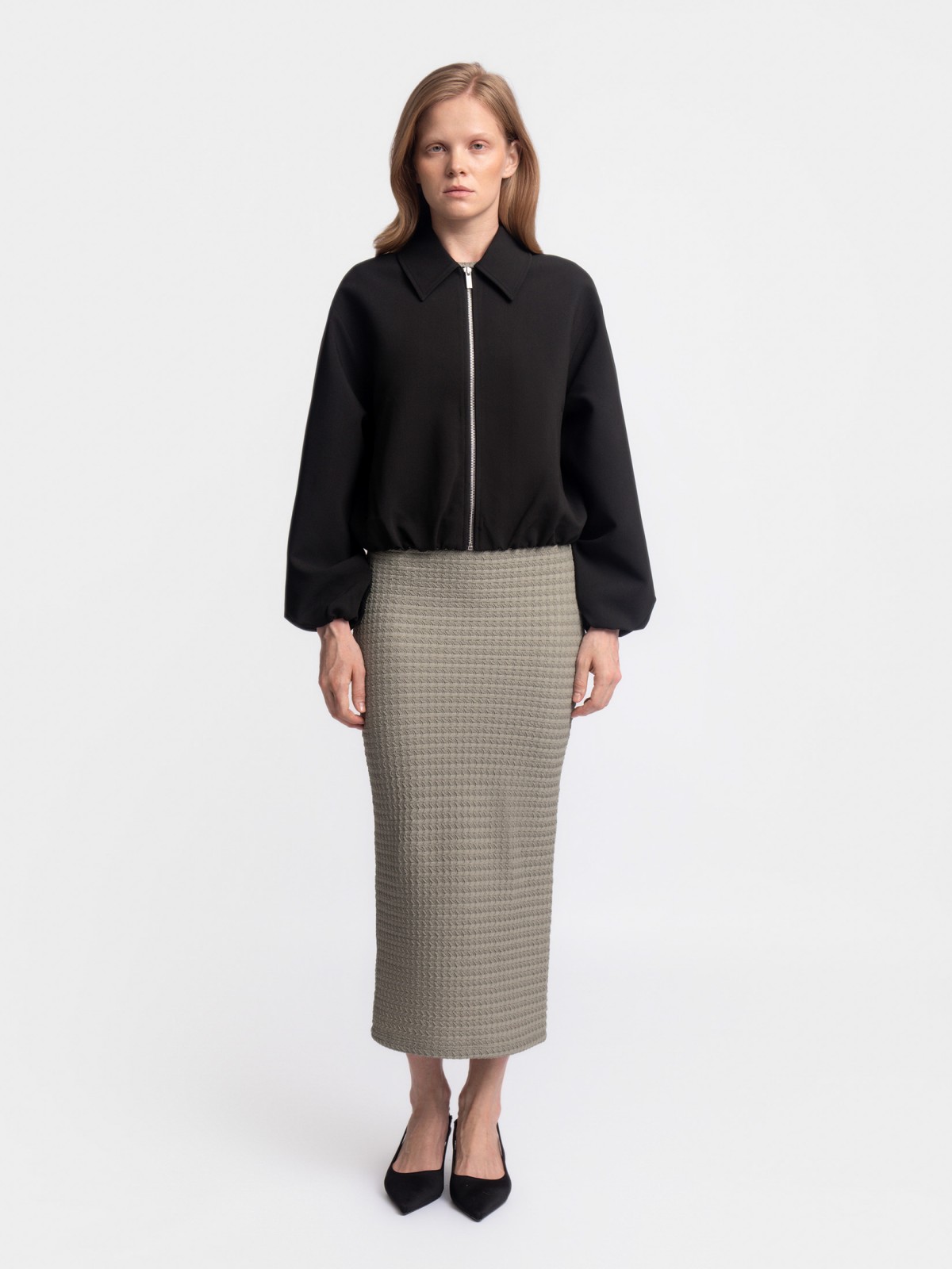 Куртка-бомбер с воротником