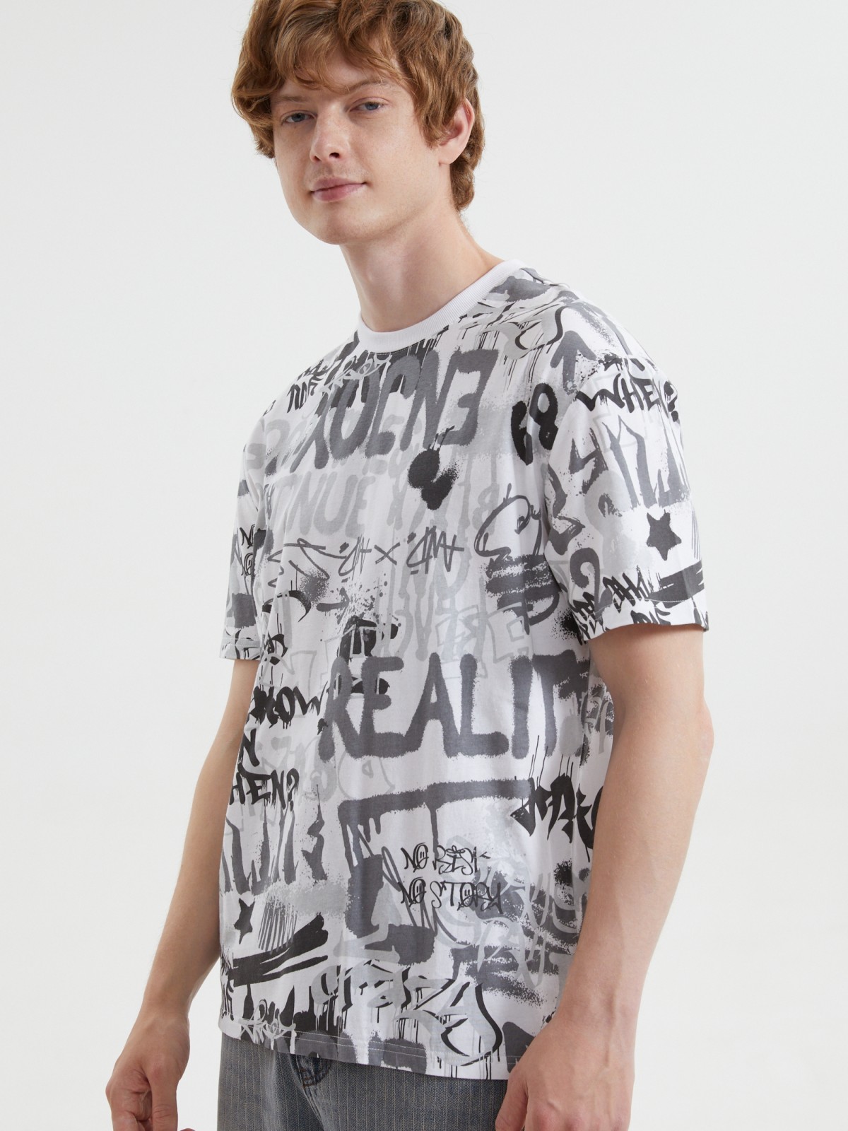 Футболка из хлопка с принтом