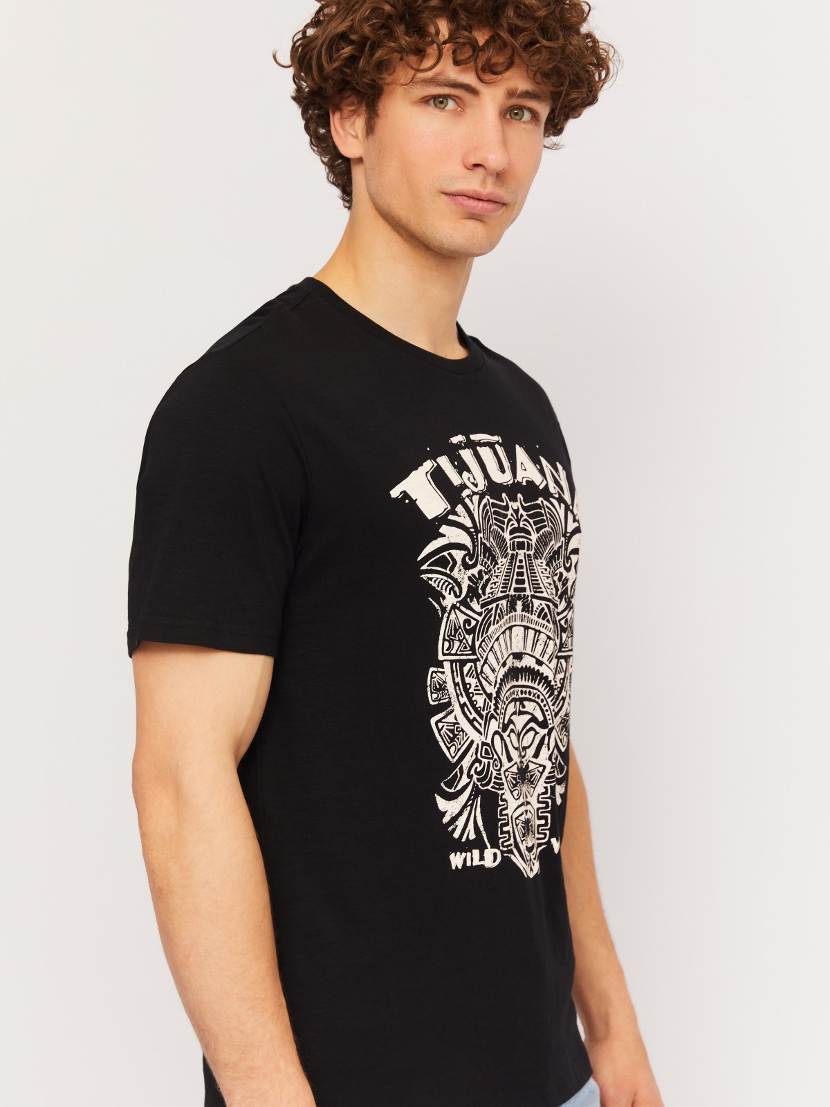 Футболка из хлопка с принтом