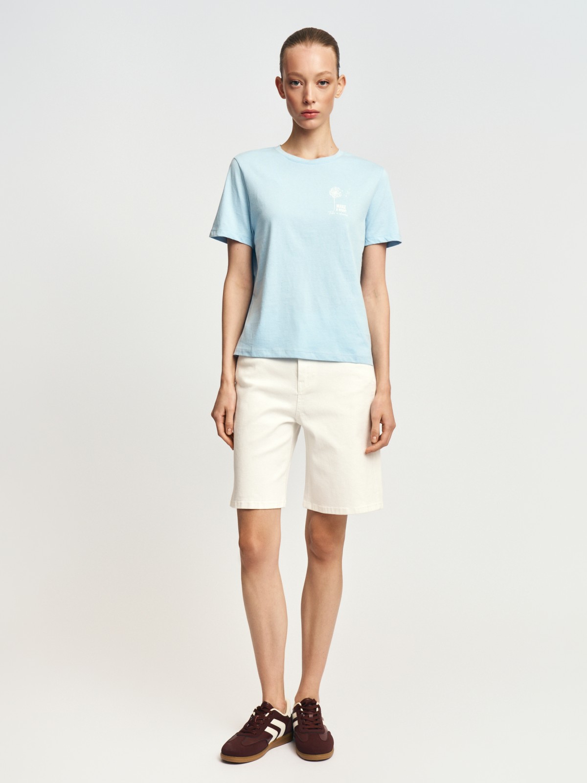 Футболка из хлопка с принтом