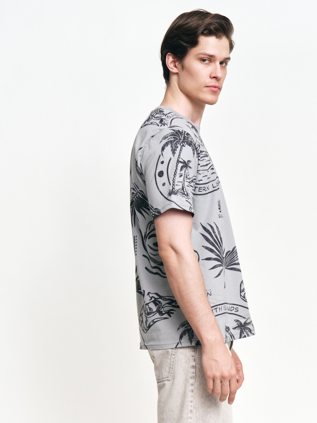 Футболка из хлопка с принтом