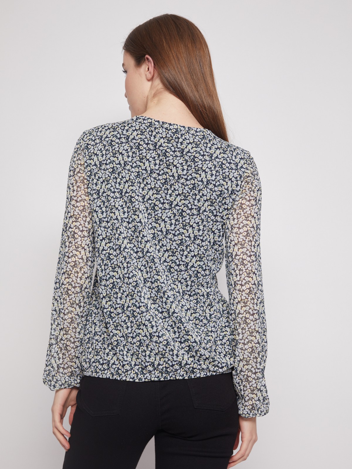 Блузка с цветочным принтом