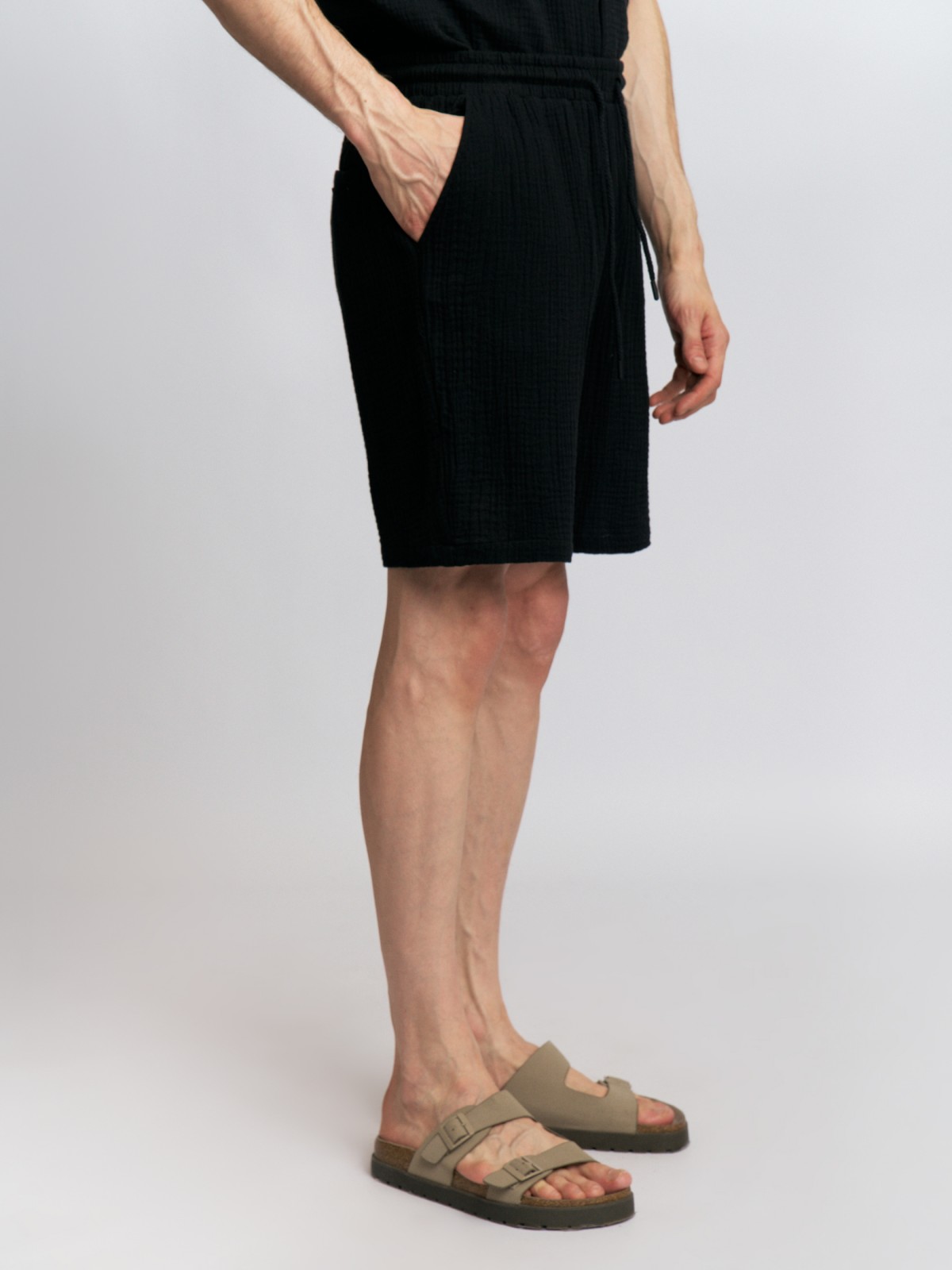 Хлопковые шорты на резинке