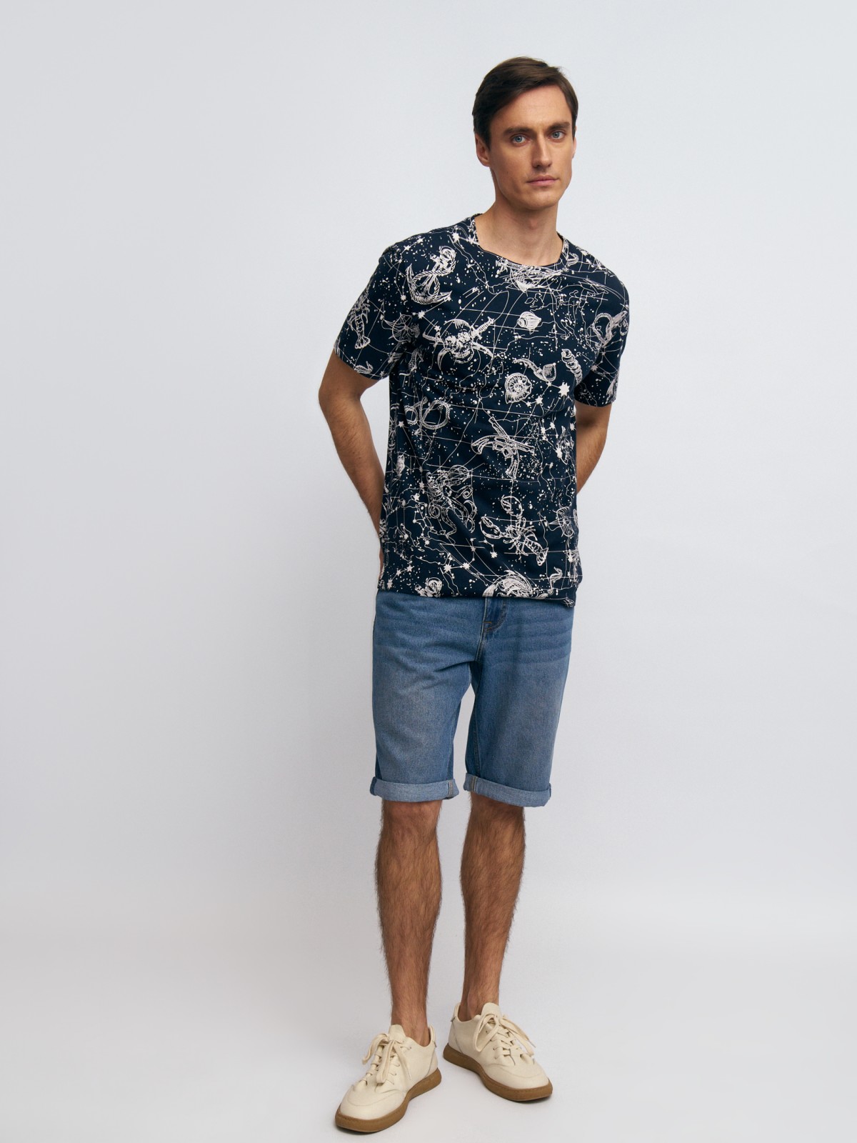 Футболка из хлопка с принтом