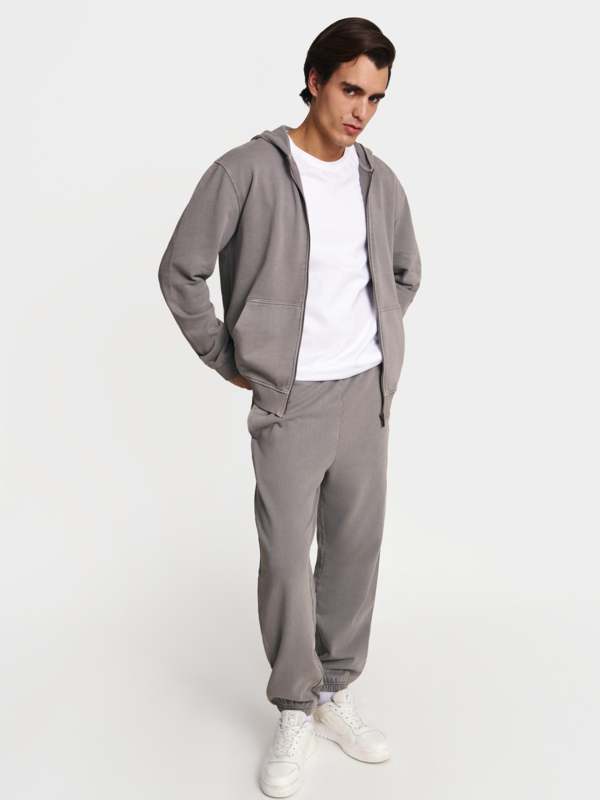 Трикотажные брюки-джоггеры из хлопка