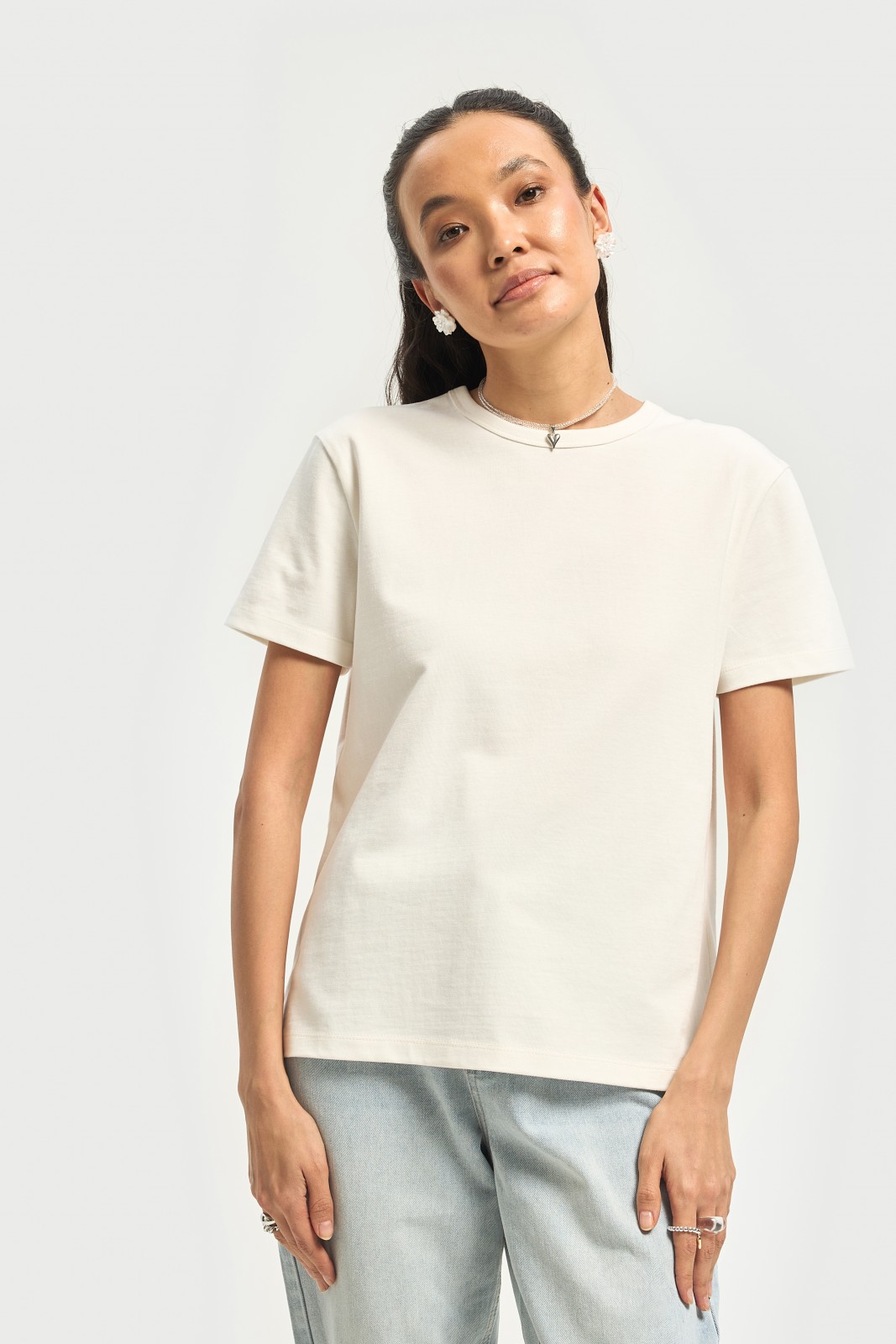 Футболка из хлопка однотонная