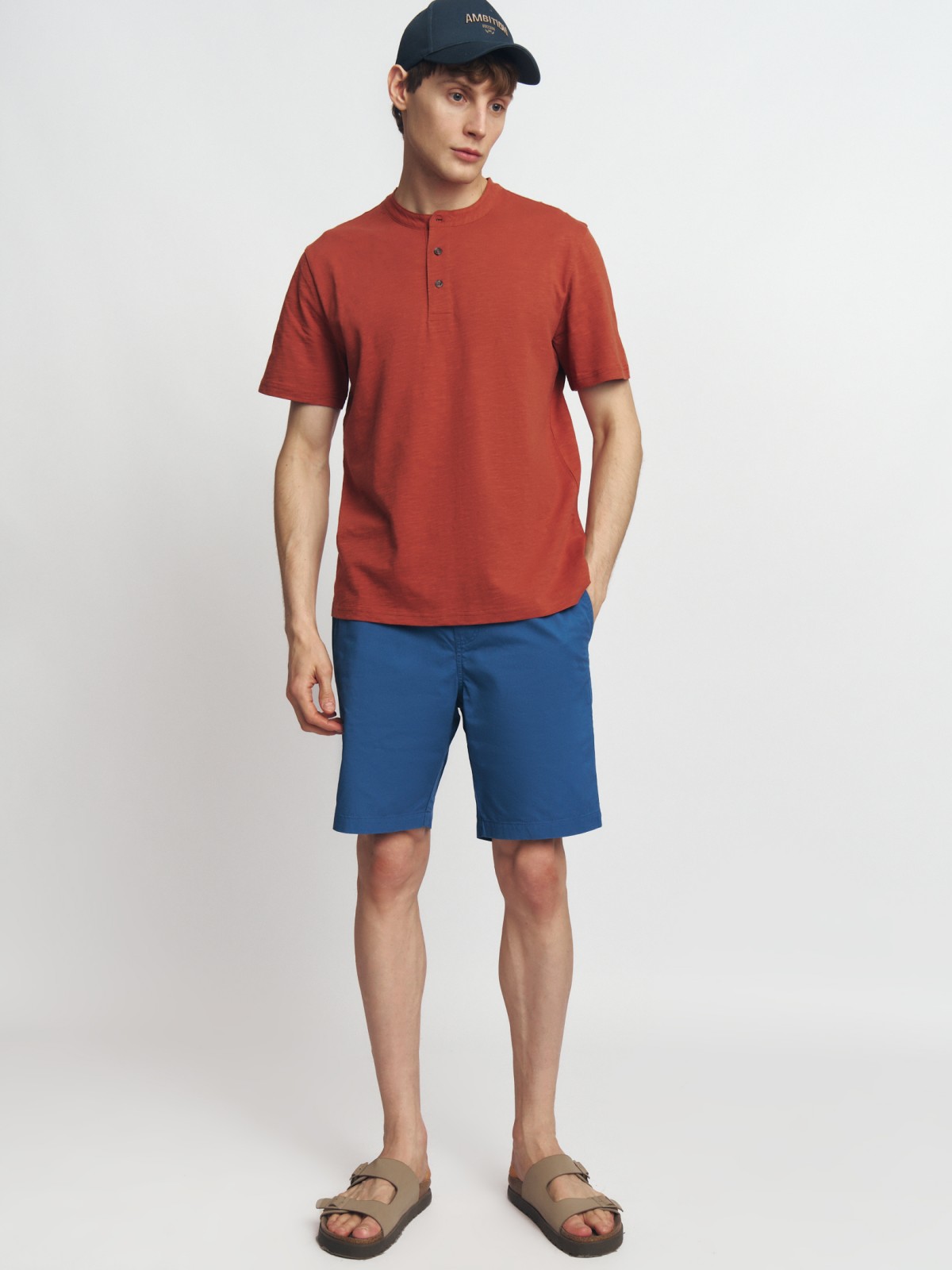 Футболка хенли из хлопка