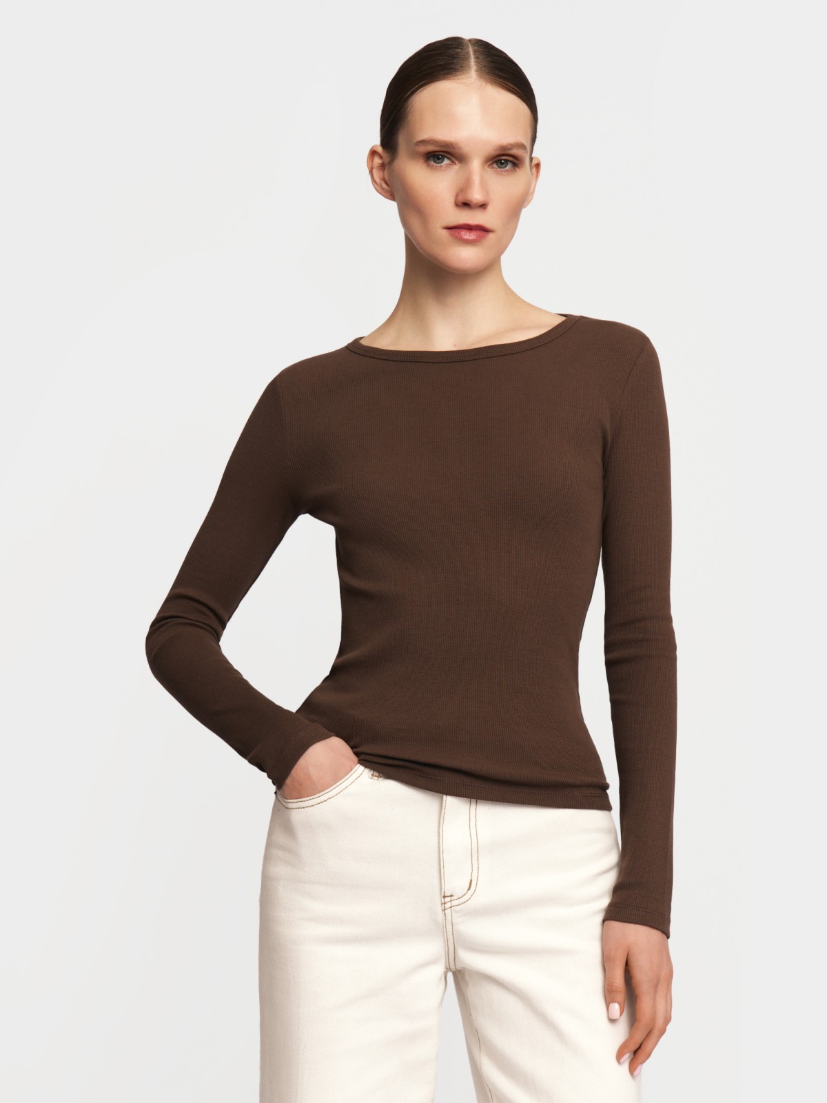 Трикотажный лонгслив из хлопка