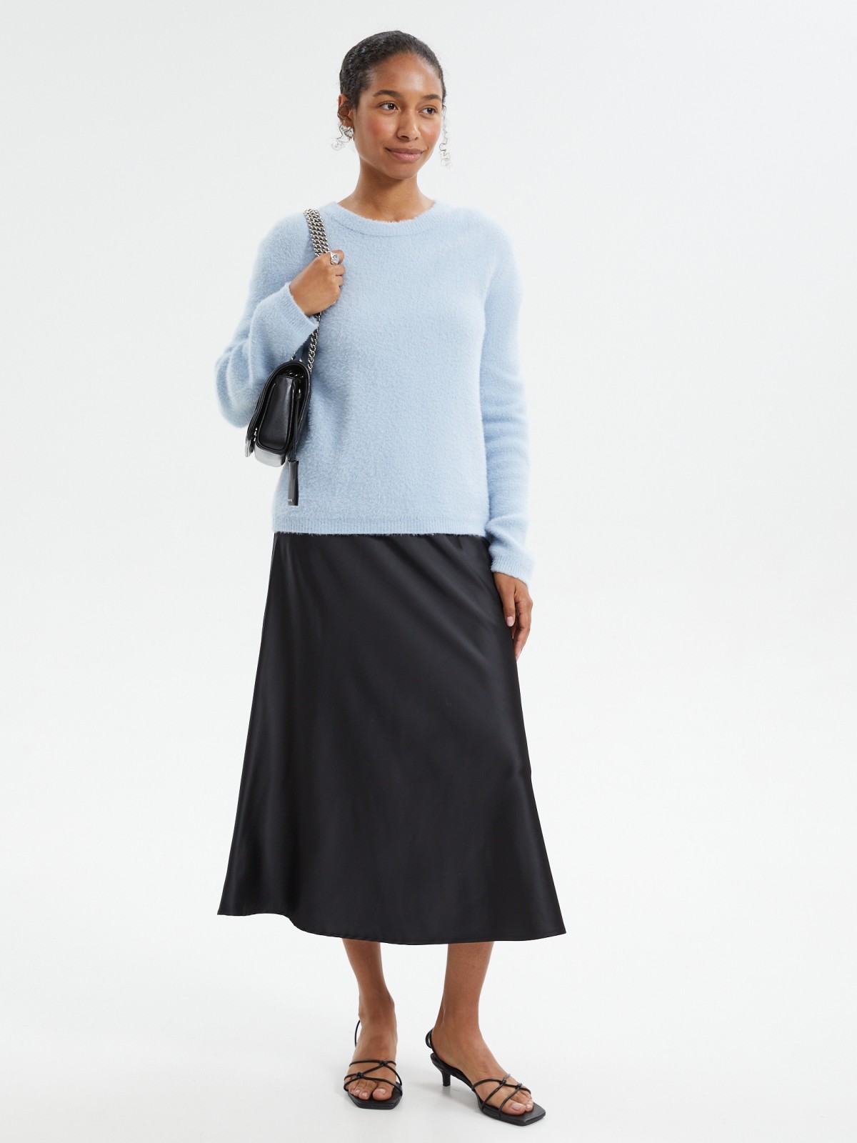 Ажурный вязаный джемпер