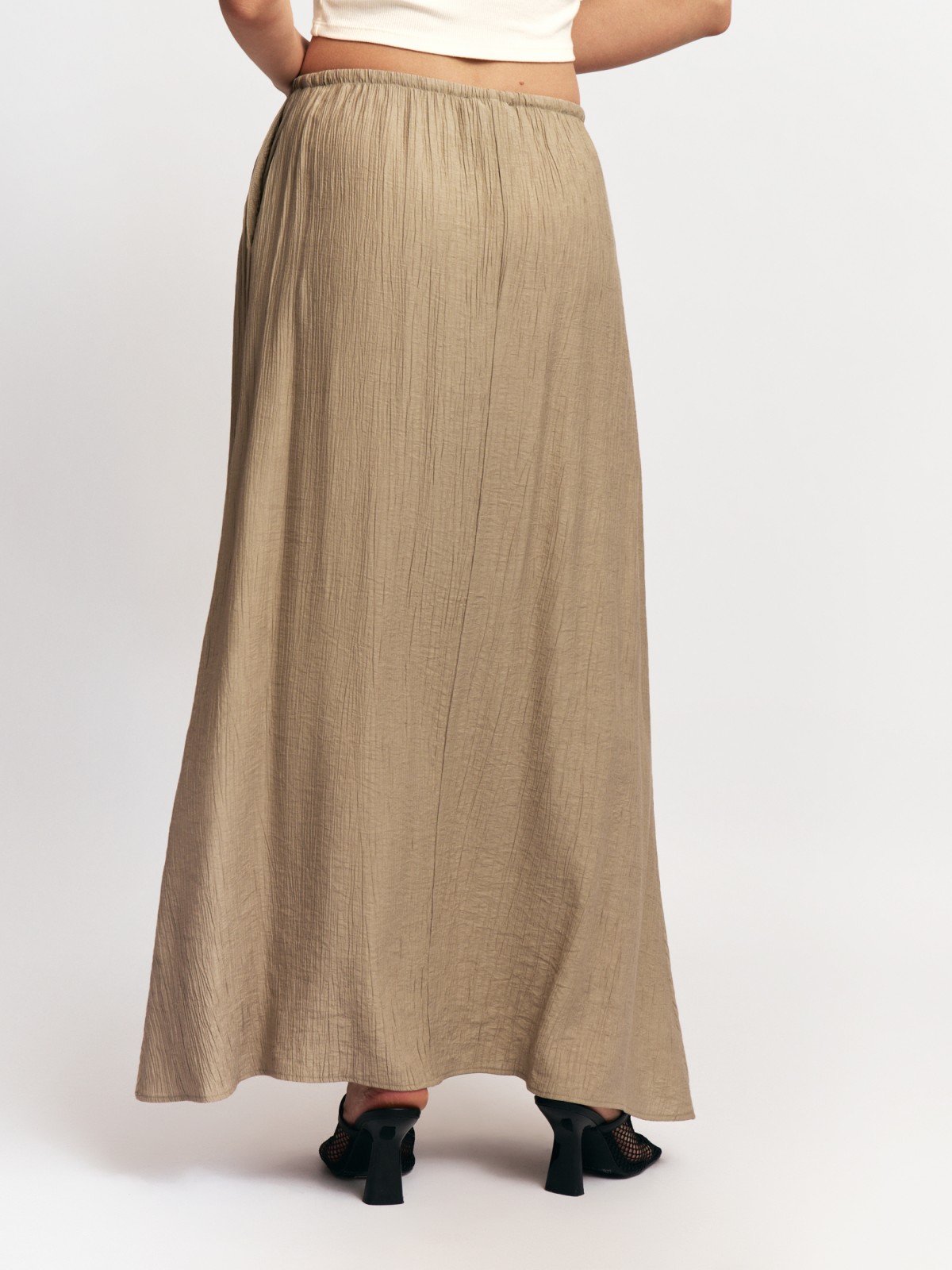 Юбка макси на резинке с кулиской