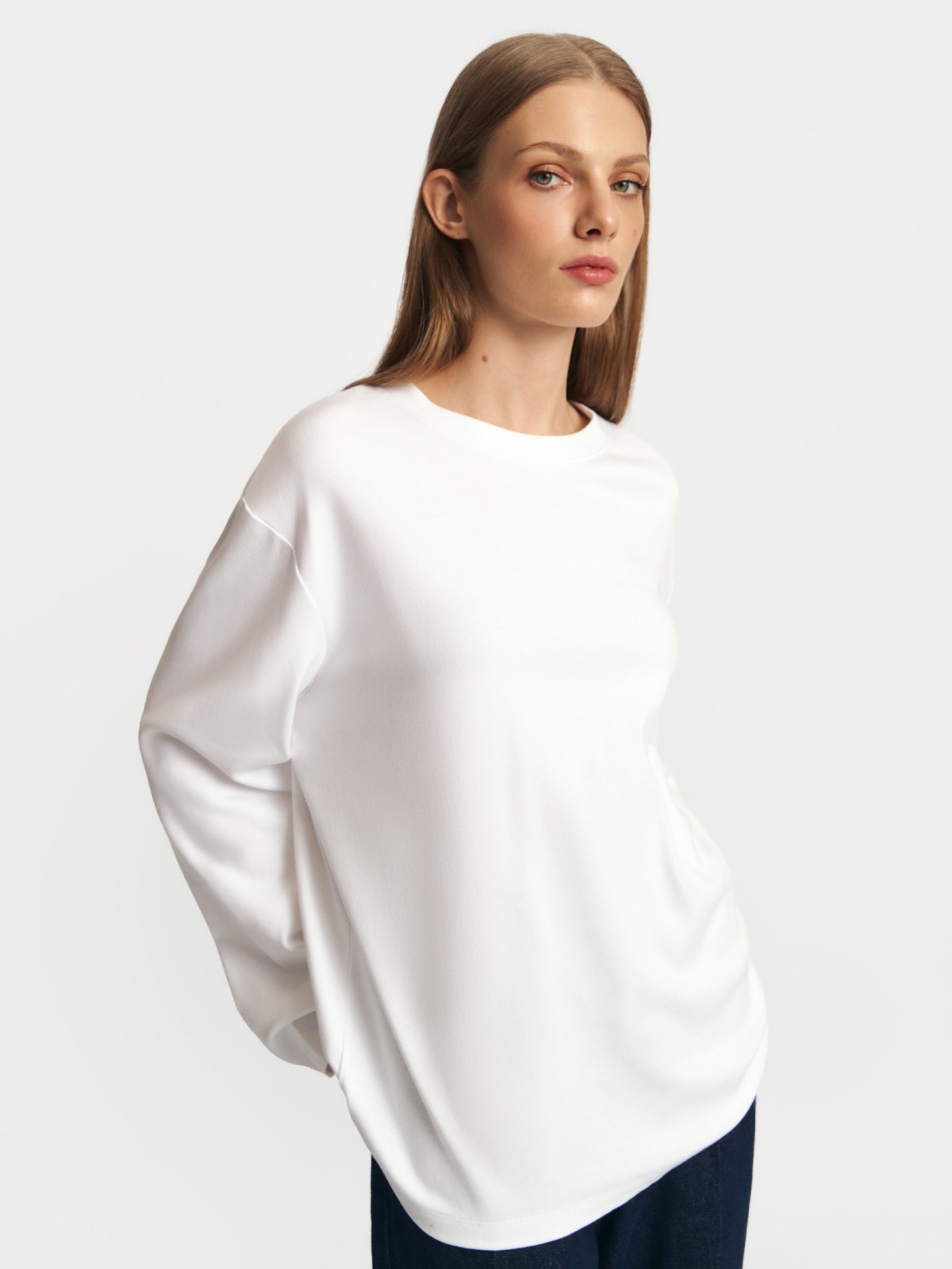 Трикотажный лонгслив из хлопка