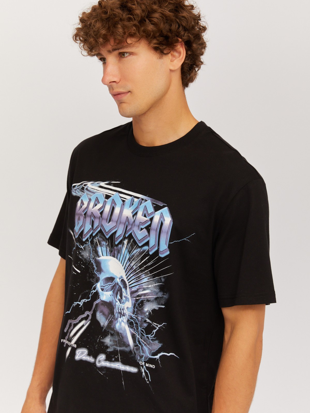 Футболка из хлопка с принтом