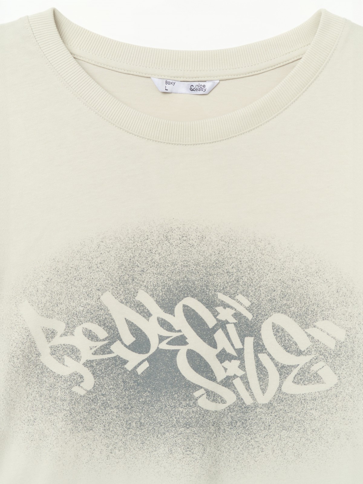 Футболка оверсайз из хлопка с граффити