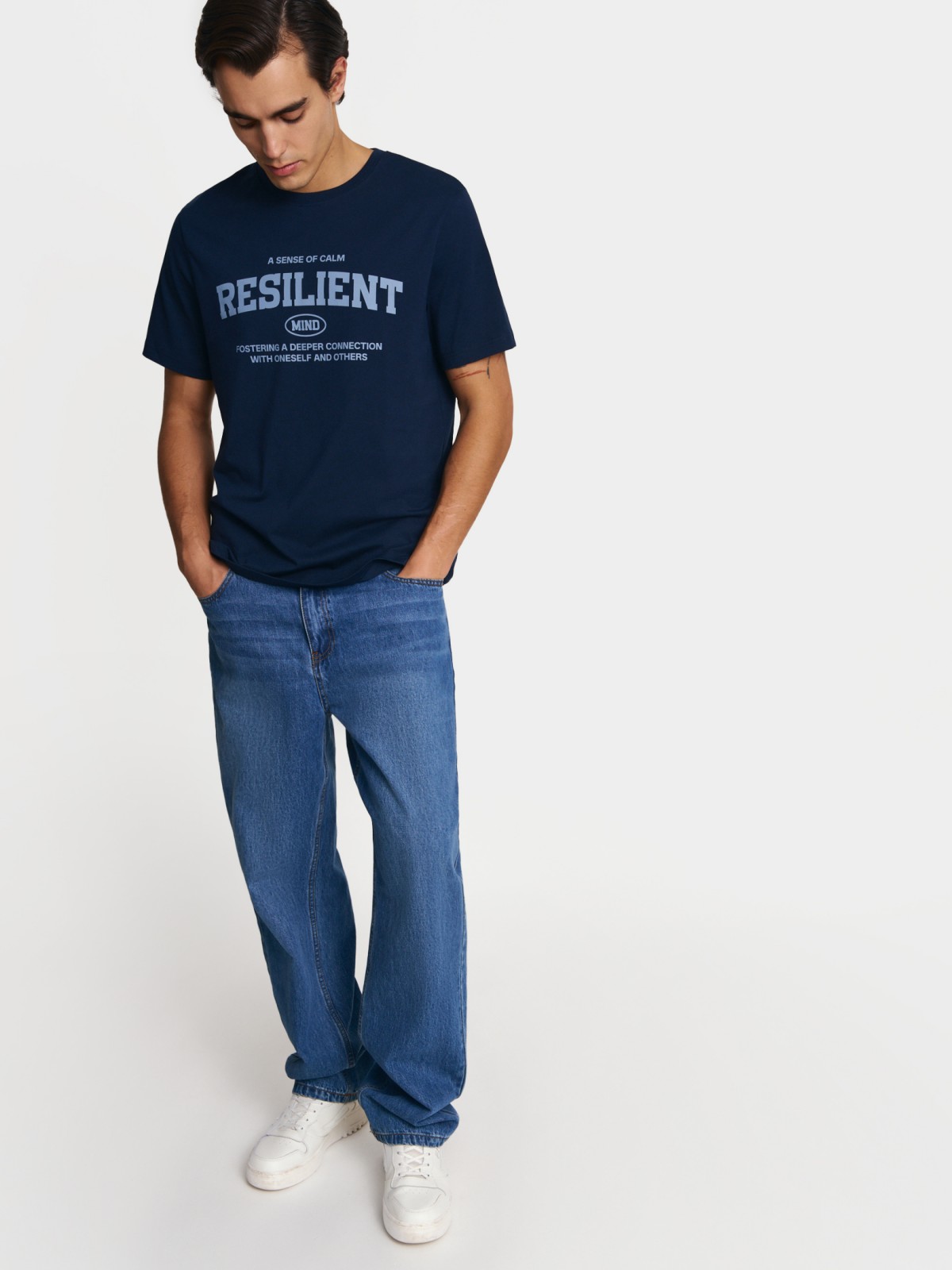 Футболка из хлопка с надписью 