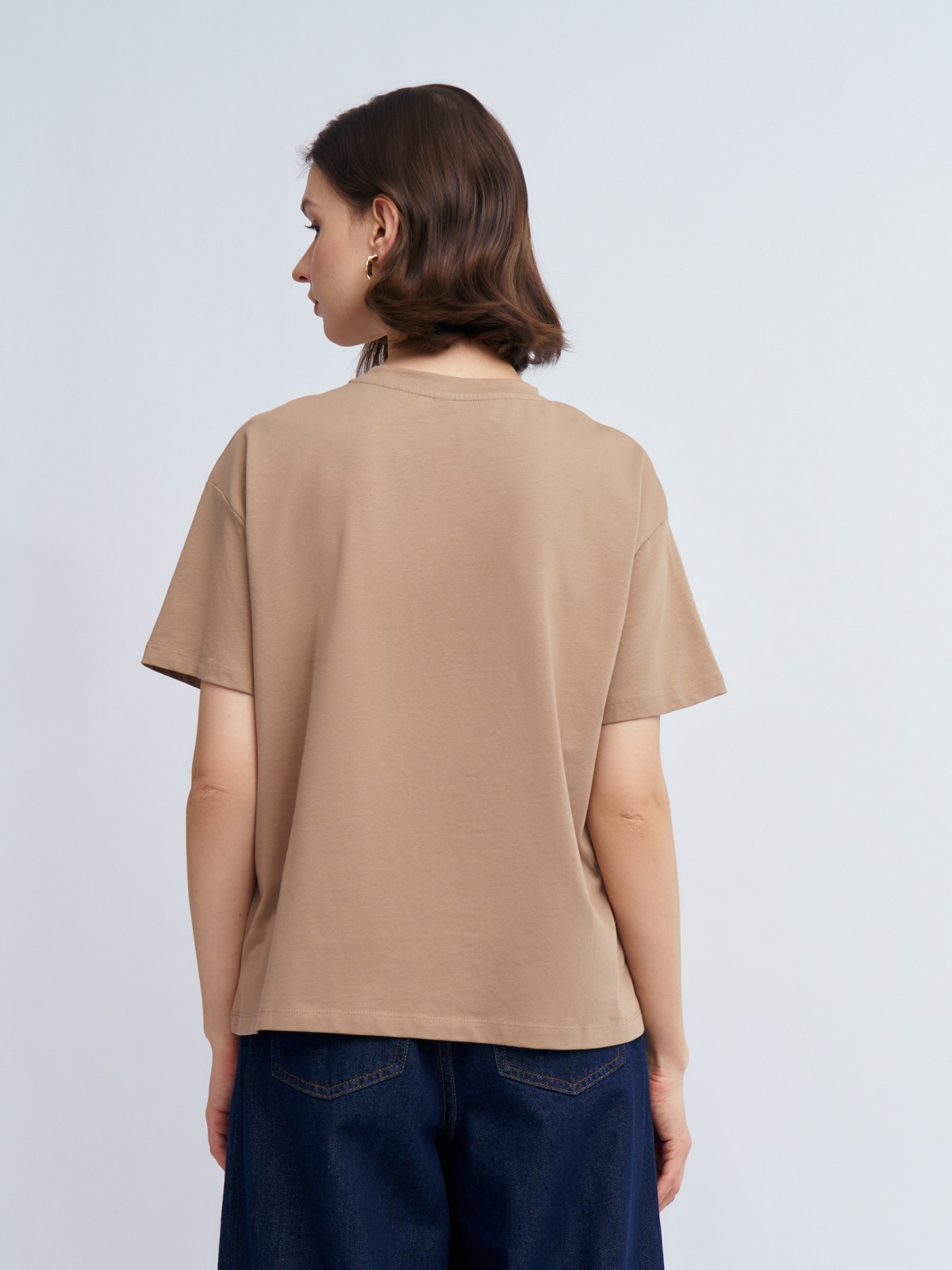 Футболка из хлопка с принтом