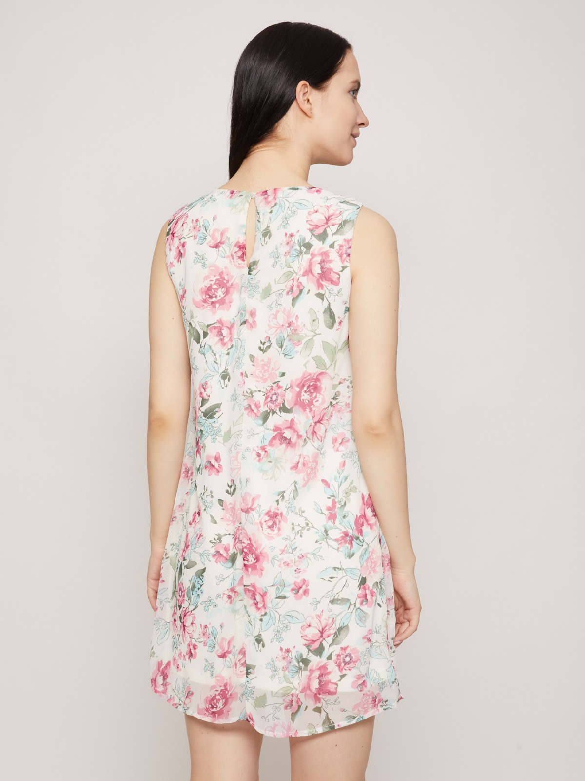 Шифоновое платье с цветочным принтом zolla 021248262122, размер XS - фото 5