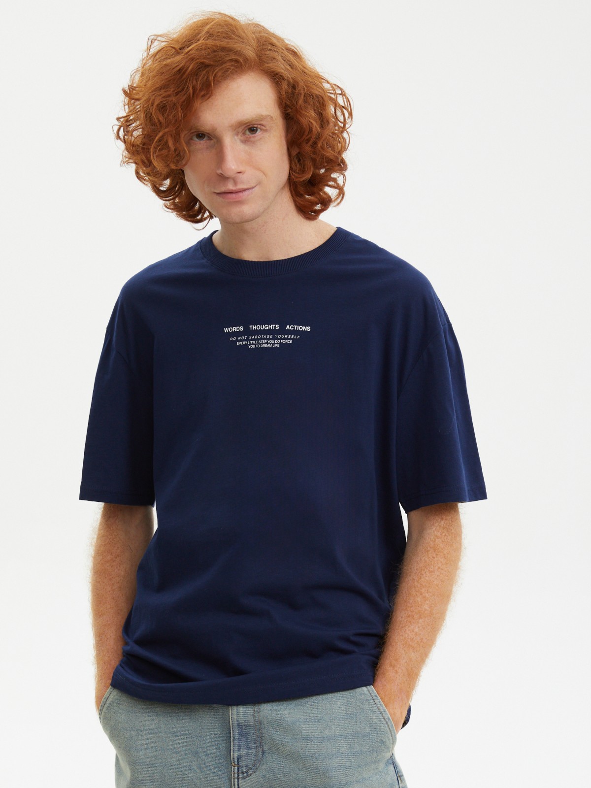 Футболка из хлопка с надписью