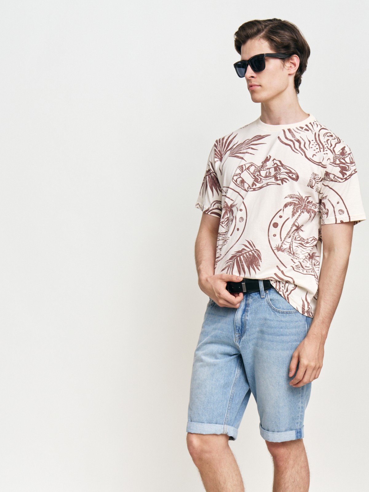 Футболка из хлопка с принтом