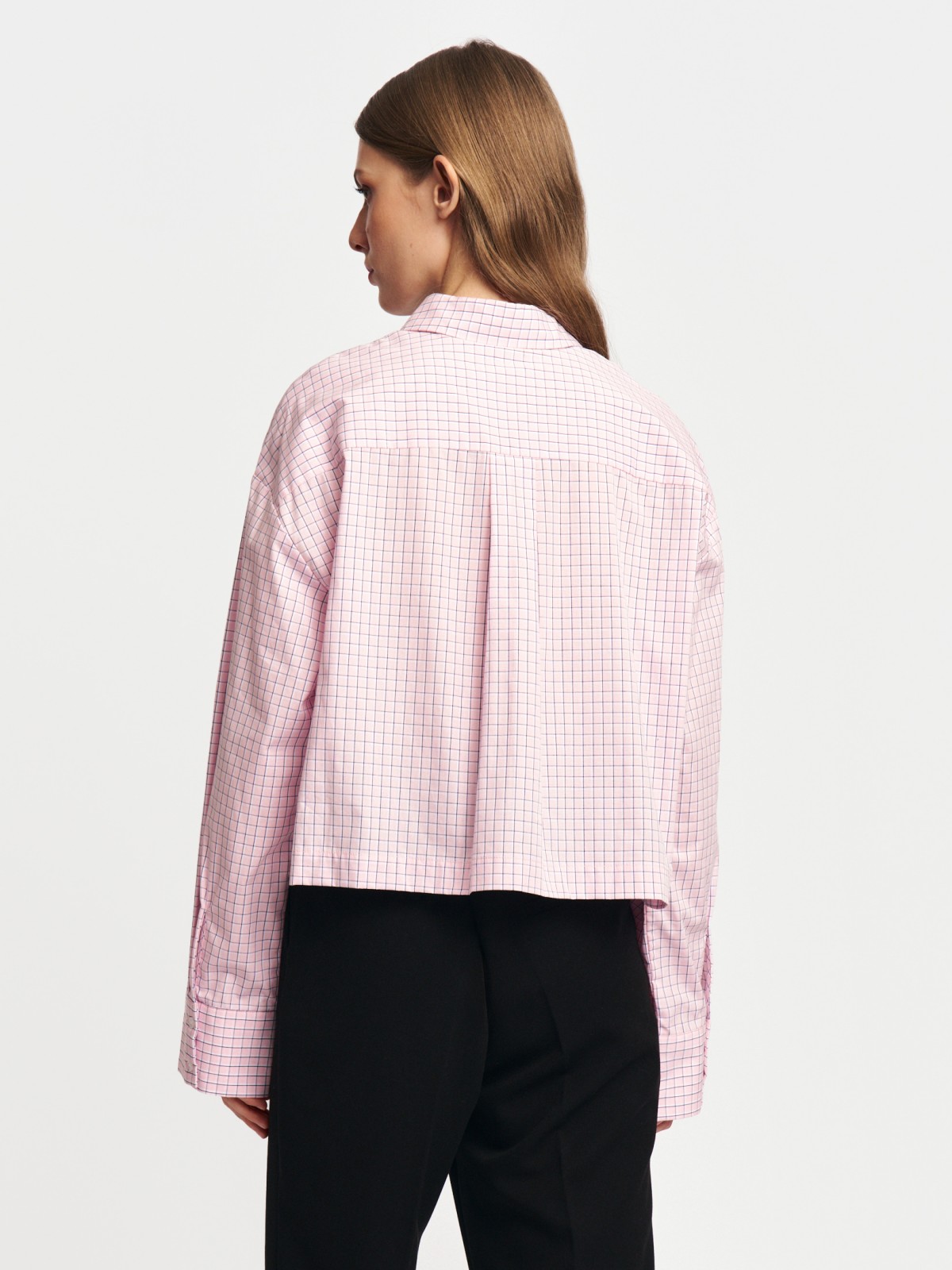 Укороченная рубашка из хлопка